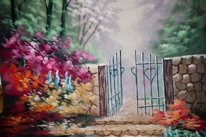 Senior photo background- Excellent Condition Hand Painted - Picture 1 of 1