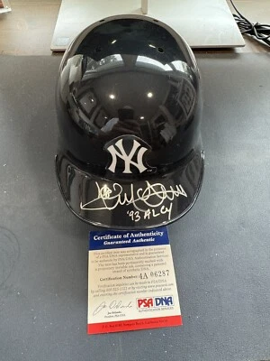Jack McDowell AUTOGRAPHED Mini Batting Helmet New York Yankees PSA certified - Image 1 of 3