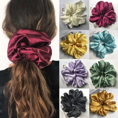 Oversized Stain Hair Scrunchies Large Ponytail Scrunchy Bobbles Hair Rope Ring - Image 1 of 4