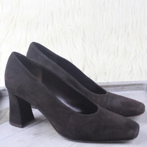 Via Spiga Blockabsatz Wildleder Pumps eckige Zehenpartie braun Made in Italy Gr. 46 7,5 - Bild 1 von 7
