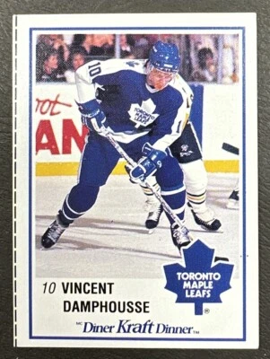 1989-90 NHL Kraft Canada Hockey Cards-#35 Vincent Damphousse-Toronto Maple Leafs - Image 1 of 2