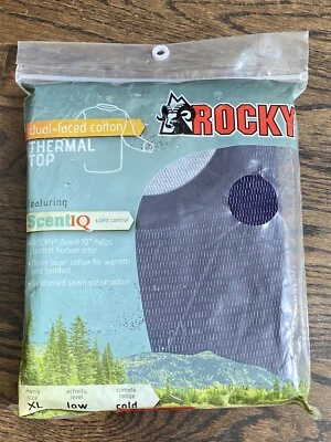 Rocky Men's XL Dual Faced Cotton Thermal Top Shirt Scent IQ Scent Control - Image 1 of 4