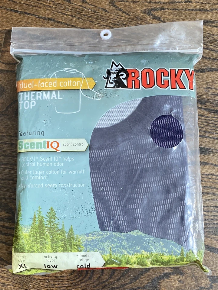 Rocky Men's XL Dual Faced Cotton Thermal Top Shirt Scent IQ Scent Control - Image 1 of 4