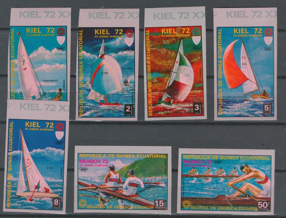 GUINEA EQUAT. JUEGO OLÍMPICOS MUNICH 72 DEPORTES ACUÁTICOS MNH IMPER. LOTE DE SELLOS (GUI 240) Foto 1 de 1