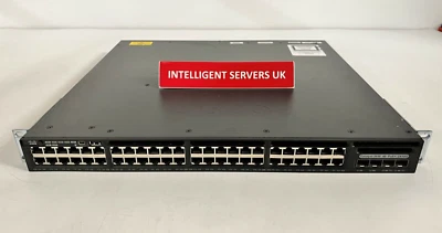 Cisco Catalyst WS-C3650-48PD-L 48-Port 2x 10G Uplink POE Ethernet Switch  - Image 1 of 3