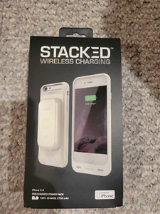 STACKED WIRELESS CHARGING FOR IPHONE  6 PRE-CHARGED POWER PACK AND EXTRA CHARGER - Picture 1 of 3
