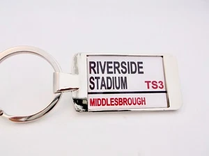 MIDDLESBROUGH STADIUM ROAD BADGE STREET SIGN KEYRING KEY FOB CHAIN BORO GIFT - Picture 1 of 2