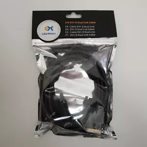 Cable Matters Computer Monitor 6 Ft DVI-D Dual Link Cable (New) - Picture 1 of 4