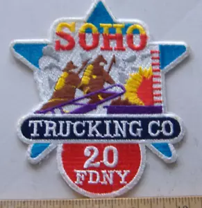 NEW YORK FIRE DEPT TRUCK 20 SOHO NEW YORK FABRIC PATCH - Picture 1 of 1