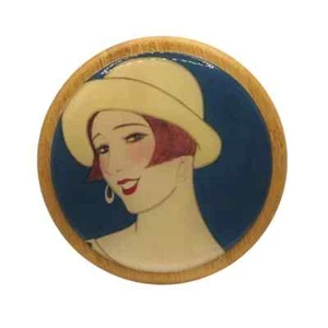 Bamboo Wooden Storage Box, Jewellery Box, Trinkets, Art Deco Fashion, Blue - Picture 1 of 4