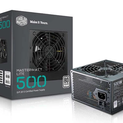 Cooler Master MasterWatt Lite 500 80 Plus Black PSU Power Supply ATX - Image 1 of 4