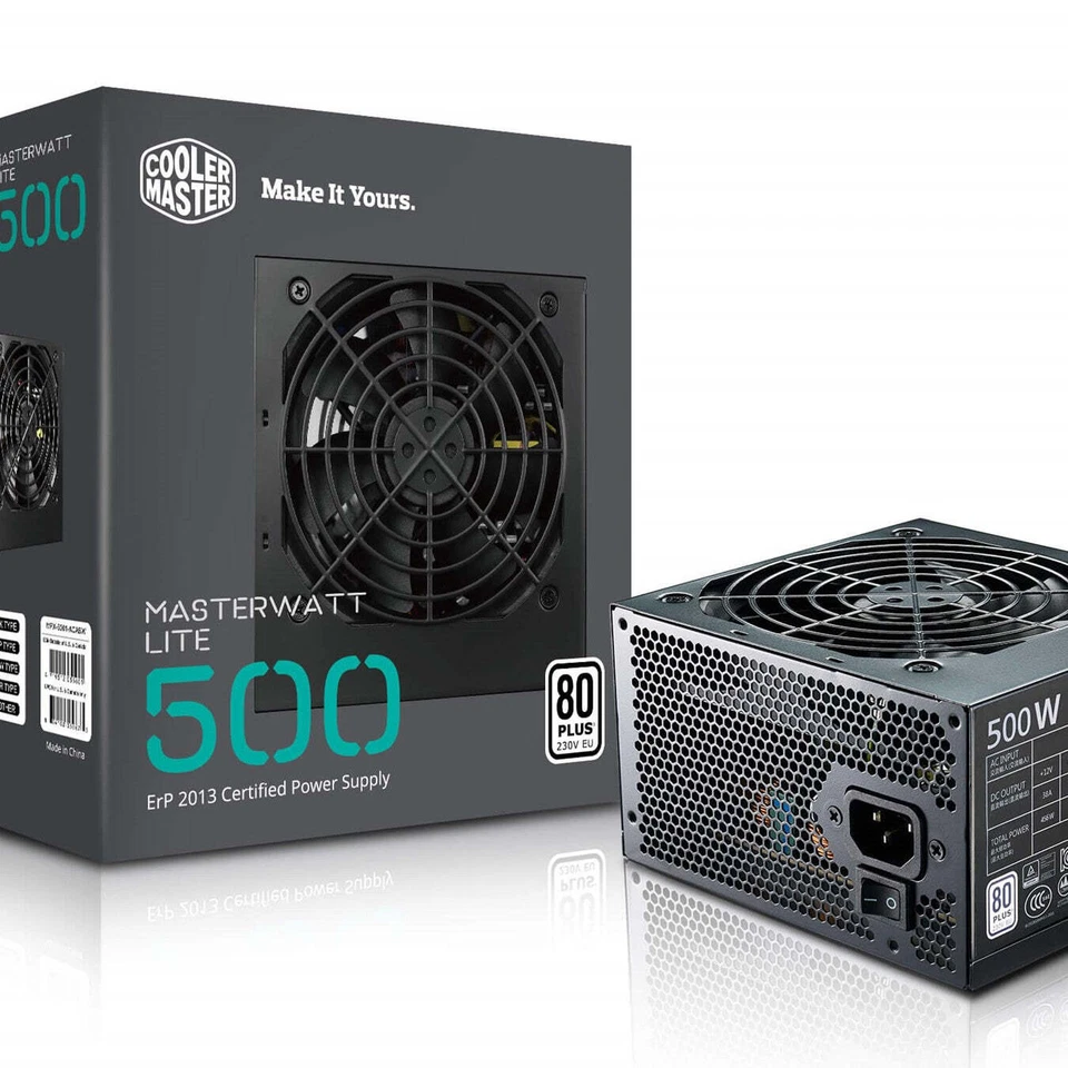 Cooler Master MasterWatt Lite 500 80 Plus Black PSU Power Supply ATX