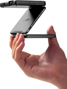 Aurzen ZIP Tri-Fold DLP Ultra-Portable Mini Projector with Bluetooth 5.4 Gray - Picture 1 of 8