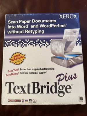 NEW NOS VINTAGE Xerox TextBridge Plus For Windows 95 NT 4.0 RARE - Image 1 of 3