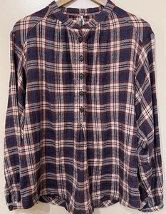 FREE PEOPLE Northern Bound Buttondown pullover Womens XS Oversized Cottagecore - Picture 1 of 7