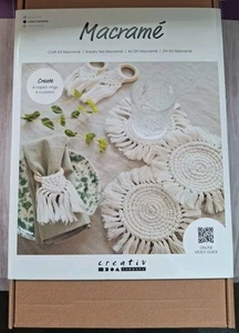 Creativ Company Macrame Kit Makes 4 Napkin Rings And 4 Coasters - Picture 1 of 2