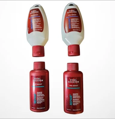 2 Vidal Sassoon Pro Repair Shampoo - 2 Moisturizing Conditioner (1.69oz each) - Image 1 of 3