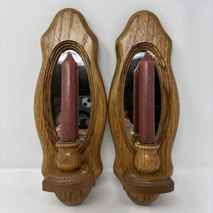 Vintage Wandleuchter Kerzenhalter verspiegelt Holz 2er Set von Northshore Wood Products - Bild 1 von 13