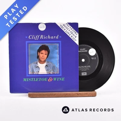 Cliff Richard - Mistletoe & Wine - 7" Vinyl Record - VG+/VG+ - Image 1 of 4