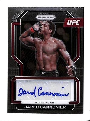 2022 PANINI PRIZM UFC #SG-JCN JARED CANNONIER SILVER PRIZM SIGNED - Image 1 of 2