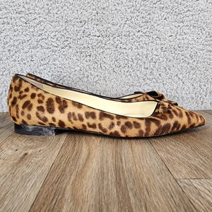 Sarah Flint Flats US 7 EU 37,5 Leopardenmuster Kalbshaar Schleife spitz zulaufend Italy - Bild 1 von 10