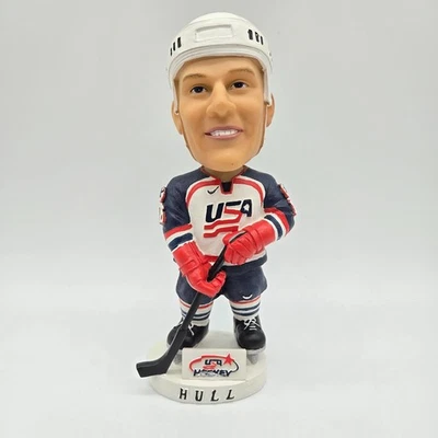 Brett Hull 2002 USA Olympic Hockey Team Bobblehead Bobble Dobbles Figure Vintage - Image 1 of 4