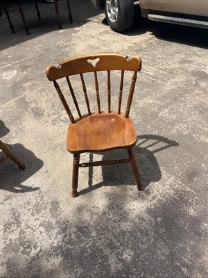 Silla de comedor Tell City Hard Rock Maple acabado Andover #1 lote de 3 Foto 1 de 4