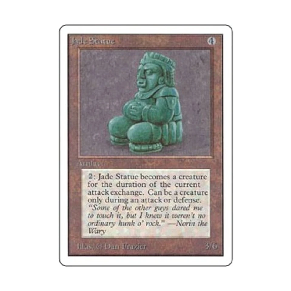WOTC MtG Unlimited Jade Statue (U) VG - Image 1 of 1