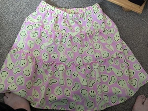 Girls Emoji Pink Skirt  From H&M Age 13-14 Years Label Says Smiley World  - Picture 1 of 1