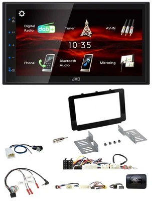 JVC USB Bluetooth Lenkrad DAB 2DIN Autoradio für Toyota Hilux 16-20 USB - Bild 1 von 4