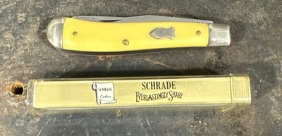 VINTAGE Schrade Ellenville, NY USA 293Y POCKET KNIFE New Old Stock Mint - Image 1 of 4