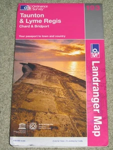 Ordnance Survey Landranger 1:50.000 Blatt 193 Taunton & Lyme Regis - 2012 - Bild 1 von 2