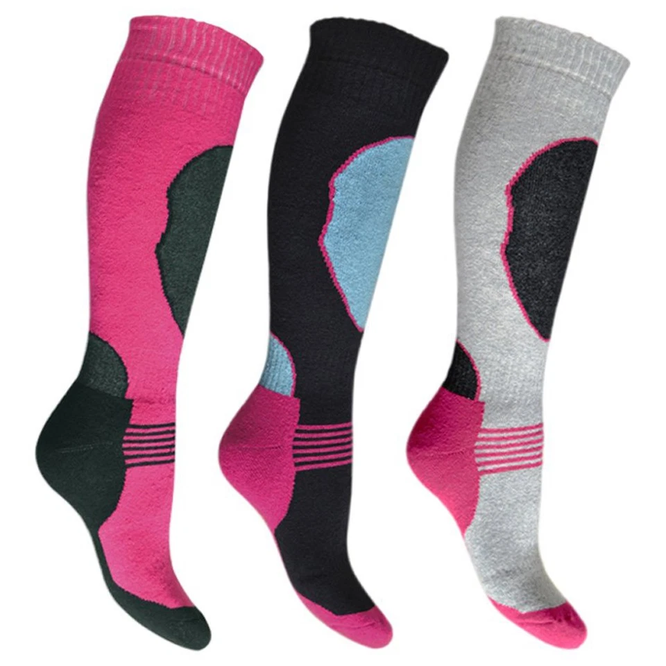 i-Smalls Damas 3 Pares Calcetines de Esquí de Alto Rendimiento Manguera Larga Calcetines Térmicos Foto 1 de 3
