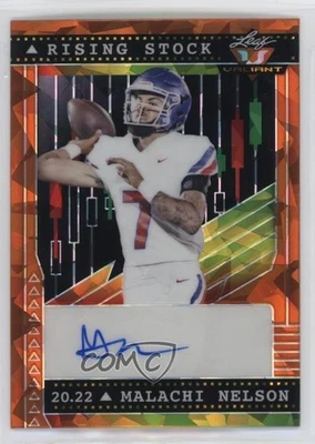 2022 Leaf Valiant Rising Stock Orange Crystals /20 Malachi Nelson #RS-MN1 Auto - Image 1 of 3