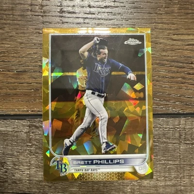 2022 Topps Chrome Sapphire Edition Brett Phillips #569 Gold /50 Rays - Image 1 of 2