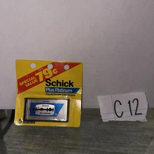Schick Plus Platinum 5er Pack Double Edge Rasierklingen Teflonbeschichtet Neu aus altem Lagerbestand - Bild 1 von 3