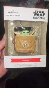 Hallmark brandneu im Karton Star Wars Ornament, Grogu ~ Rucksack Baby Yoda - Bild 1 von 5