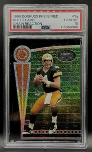 BRETT FAVRE 1999 DONRUSS PREFERRED #3a Die-Cut /5000 CHAIN REACTION PSA 10 RARE - Bild 1 von 2