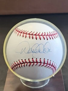 Derek Jeter Firmado OMLB Béisbol Auténtico Steiner y MLB Holograma Yankees de Nueva York - Imagen 1 de 8