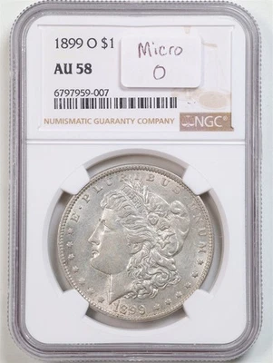 1899-O Micro-O $1 Morgan Silver Dollar AU58 NGC 6797959-007 - Image 1 of 4