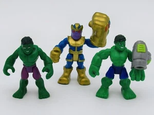 Playskool Marvel Super Hero Adventures - Lot of 3 - Thanos & 2 Hulks - Picture 1 of 4