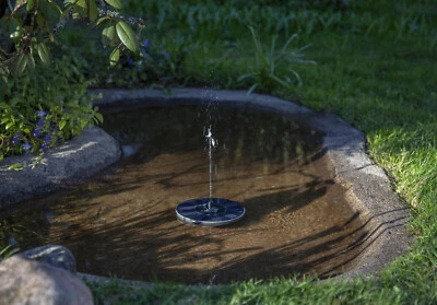 STAR LED Solar Wasser Teich Fontäne Springbrunnen RGB beleuchtet Garten Deko  - Bild 1 von 4