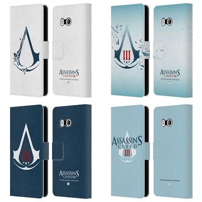 FUNDA LIBRO OFICIAL DE CUERO CON LOGOTIPOS DE ASESSIN'S CREED III PARA TELÉFONOS HTC 1 Foto 1 de 4