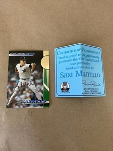 Vintage 1993 Topps Stadium Club SAM MILITELLO Autographed Baseball Card w/ COA - Picture 1 of 8