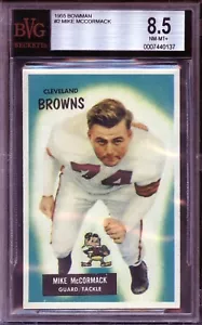 1955 Bowman Mike McCormack #2 - HOF Rookie RC - BVG 8.5 NM-MT+ - Bild 1 von 2