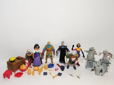 Vintage Hunchback of Notre Dame Quasimodo, Gargoyles Figures, Accessories Lot Cover