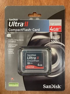 SanDisk Ultra II 4GB 15MB/s CF Compact Flash Genuine Camera Memory Card NEW - Picture 1 of 2
