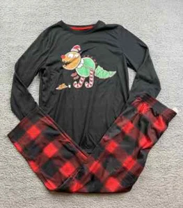 Boys' Christmas 2pc Long Sleeve Pajama Set - Cat & Jack™ Black/Red XL - Picture 1 of 4