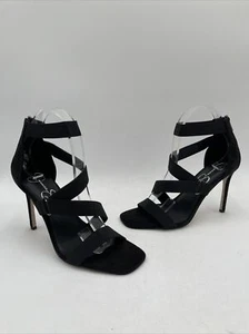 Jessica Simpson Oprieli Women's Sandal Black Suede/ Elastic Size 8.5 M  - Picture 1 of 5