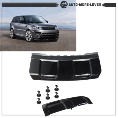 Capa de acabamento de placa de proteção frontal+traseira para Range Rover Sport 2014-2017 preta - Imagem 1 de 4
